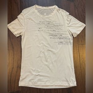 Lululemon vintage typewriter “Listen… Do it now” Mens White T-shirt - Medium